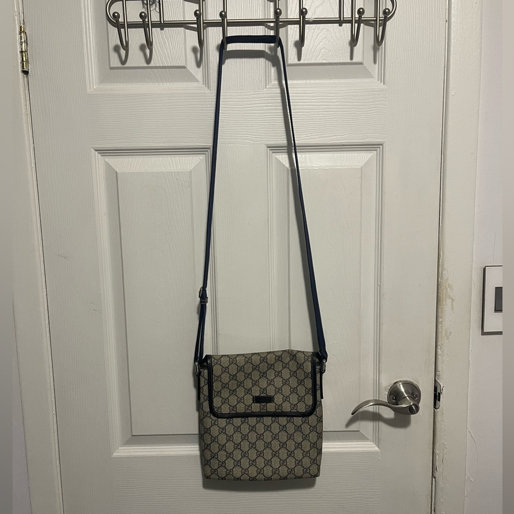 MEN GUCCI MONOGRAM SIDE BAG